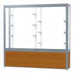 Display Case with Wood Grained Vinyl Base - 72