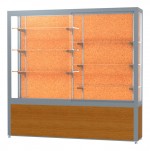 Display Case with Wood Grained Vinyl Base - 72