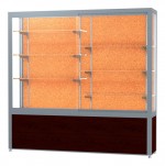 Display Case with Wood Grained Vinyl Base - 72