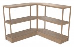 Wood Corner Shelving Unit - 93