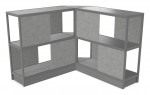 Wood Shelving Unit with Acoustic Panels - 93