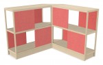 Wood Shelving Unit with Acoustic Panels - 93 x 50