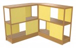 Wood Shelving Unit with Acoustic Panels - 93