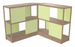 Wood Shelving Unit with Acoustic Panels - 93 x 50