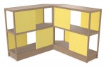 Wood Shelving Unit with Acoustic Panels - 93 x 50