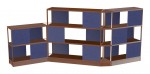 Open Wood Shelving System with Acoustic Panels - 194 x 72