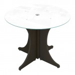 Small Round Table with Glass Top