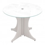 Small Round Table with Glass Top