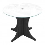 Small Round Table with Glass Top