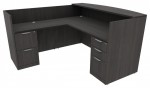 L Shaped Reception Desk with Drawers