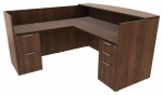 L Shaped Reception Desk with Drawers