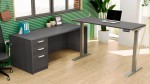 L Shaped Sit Stand Desk