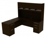 L Shaped Desk with Hutch