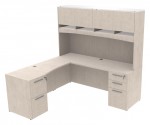 L Shaped Desk with Hutch