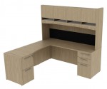 L Shaped Desk with Hutch