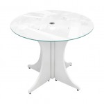 Small Round Table with Glass Top