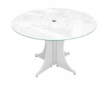 Large Round Table with Glass Top