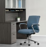 Mid Back Conference Room Chair with Arms