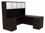 L Shaped Desk with Hutch