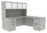 L Shaped Desk with Hutch