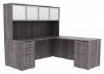 L Shaped Desk with Hutch