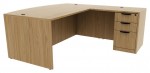 Bow Front L Shaped Desk