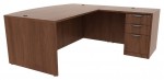 Bow Front L Shaped Desk