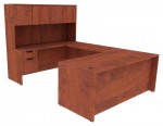 U Shaped Desk with Hutch