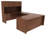 U Shaped Desk with Hutch