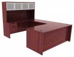 U Shaped Desk with Hutch