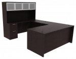 U Shaped Desk with Hutch