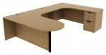 U Shaped Peninsula Desk