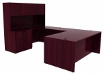 U Shaped Desk with Hutch