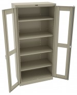 Storage Cabinet with See Through Doors