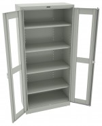 Storage Cabinet with See Through Doors