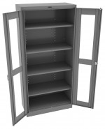 Storage Cabinet with See Through Doors