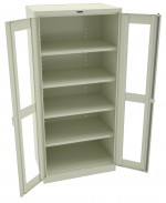 Storage Cabinet with See Through Doors