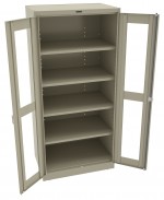 Storage Cabinet with See Through Doors