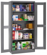 Storage Cabinet with See Through Doors