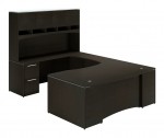 U Shaped Desk with Hutch