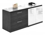 Combo Cabinet with Glass Top