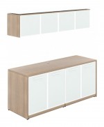 Storage Cabinet with Wall-Mount Hutch