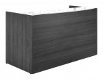 Reception Desk with White Glass Transaction Counter