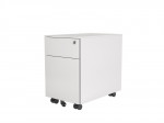 Silver Mobile Pedestal Drawers - Slim Design