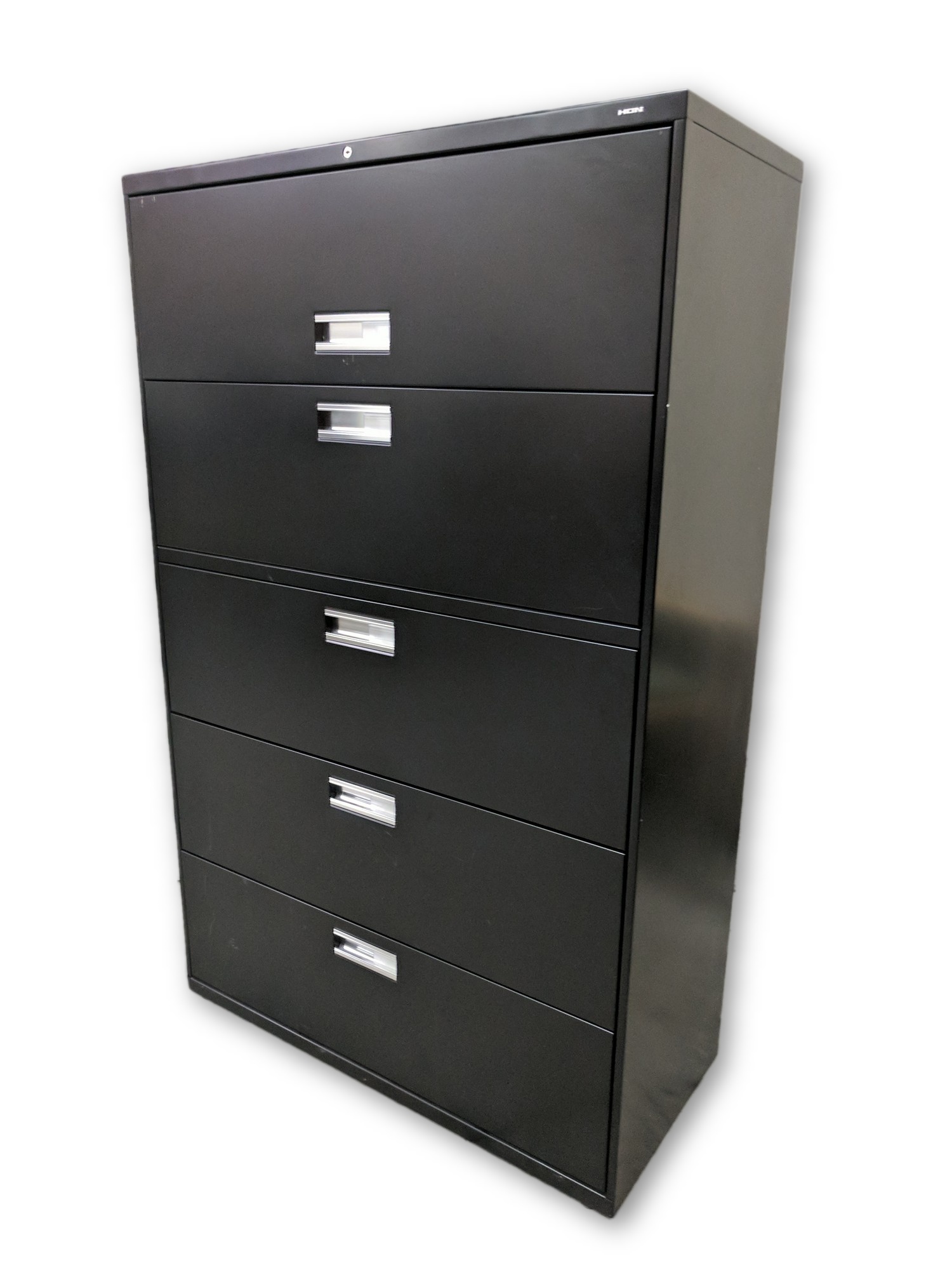 Black Hon 5 Drawer Lateral File Cabinet – 42 Inch Wide