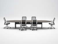 Racetrack Conference Table and Chairs Set