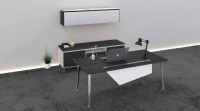 Modern Rectangular Desk with Storage