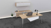 Modern Rectangular Desk with Storage