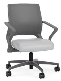 Mesh Back Conference Chair with Vinyl Seat
