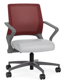 Mesh Back Conference Chair with Vinyl Seat